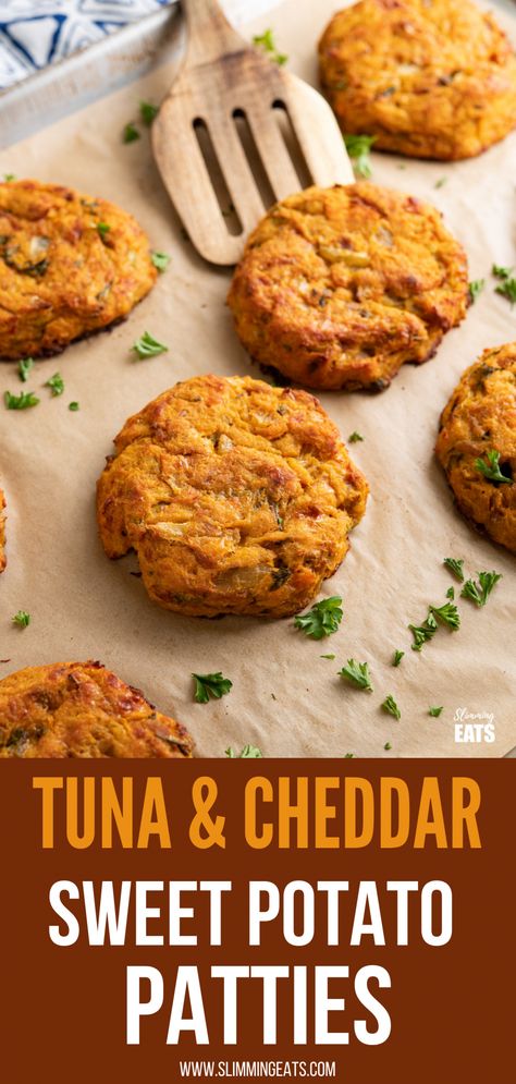 Sweet Potato Tuna Cakes, Sweet Potato Tuna Patties, Sweet Potato Patties Recipes, Tuna Breakfast Ideas, Tuna Sweet Potato, Prediabetic Recipes, Tuna Patties Healthy, Potato Fritters Recipe, Vacation Recipes