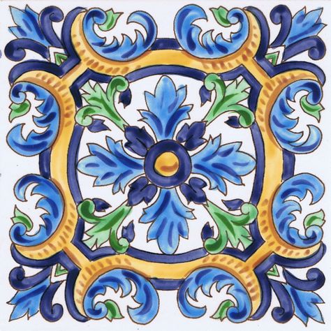 This is such a cute tile for a pool, bathroom and even a kitchen! Custom hand painted water line tile #pooltile #decorativepooltile #handpaintedtile Decorative Pool Tiles, Mediterranean Ceramic Tile, Hand Painted Spanish Tile, Blue And White Hand Painted Tile, Sicilian Majolica, Sicilian Tiles Dolce & Gabbana, Painted Water, Kitchen Custom, Moorish Design