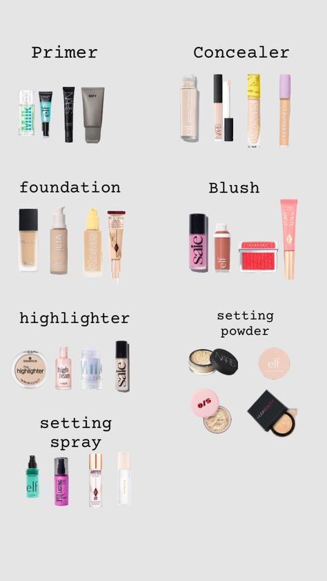 Pick a makeup routine Minimal Makeup Essentials, Where To Get Makeup, Small Makeup Routine, Makeup Routines For School, Base Routine Makeup, Makeup Product List, Basic Makeup Kit For Beginners, Makeup Kit For Beginners, Makeup Products For Beginners