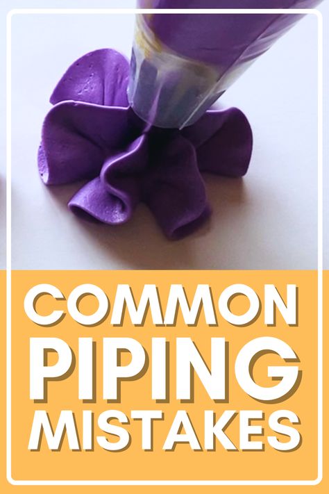 If you're trying to take your cake decorating to the next level with piping techniques, but are struggling, this video is for you! I'm sharing the top 5 mistakes to avoiding as you're adding piped decorations to your next cake or cupcakes. Enjoy! Different Piping Tips For Cake, Cupcakes With Fondant Flowers, Piped Birthday Cake Ideas, Ateco Piping Tips, Easy Flower Piping Cupcakes, Pipping Technique For Cupcakes, Cake Top Piping Ideas, Decorating Ideas For Cakes, Best Cake Decorating Icing