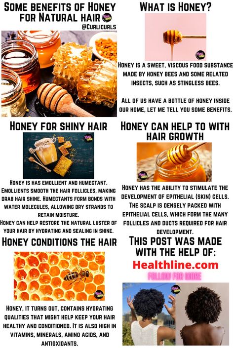 Here are some benefits of using honey in your hair Stingless Bees, Honey Diy, Honey Benefits, Hair Care Growth, Natural Magic, Essential Oils For Hair, Honey Hair, Hair Shine, Hair Follicle