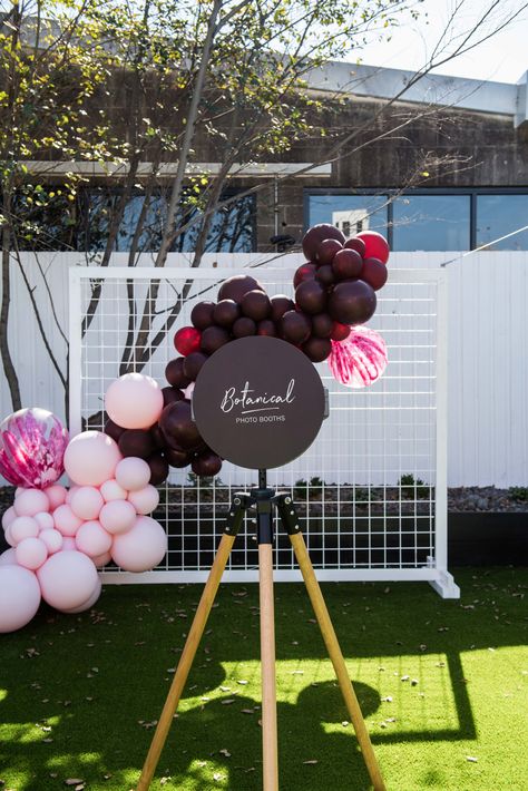 Funky Boutique, Backdrop Inspiration, Pink Balloon Garland, Open Air Photo Booth, Brand Activations, Air Photo, Photo Booths, Photo Booth Backdrop, Pink Balloons