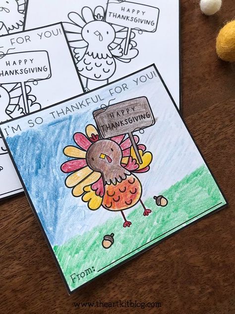 Mini Thanksgiving Cards to Color {FREE PRINTABLE} Thanks Giving Cards For Kids Diy, Thankful Cards Thanksgiving, Free Printable Thanksgiving Cards, Thanksgiving Card Ideas For Kids, Thankful Cards For Kids, Thankful Cards Printable, Thanksgiving Cards Handmade Ideas, Thanksgiving Cards Handmade Kids, Fall Cards Handmade Ideas