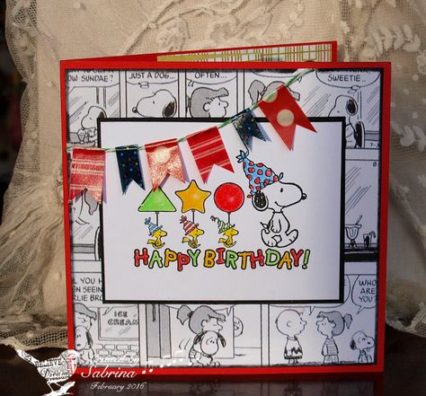 Snoopy Birthday Cards Diy, Snoopy Birthday Cards Handmade, Snoopy Cards Handmade, Romantic Diy Gifts, Kindred Stamps, The Peanuts Movie, Romantic Diy, Book Tutorial, Snoopy Birthday