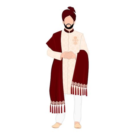 Indian Wedding Vector Art Illustrations, Indian Groom Caricature, Indian Groom Illustration, Groom In Sherwani, Wedding Caricature Indian, Indian Wedding Caricature, Groom Caricature, Indian Wedding Groom, Groom Illustration