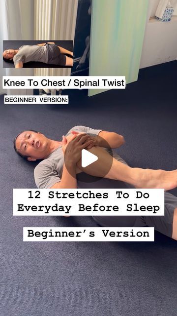 Pre Bed Stretches, Relaxing Stretches Before Bed, Every Day Stretches, Everyday Stretches Routine, Night Stretches Before Bed, Night Time Stretches Bedtime, Nightly Stretches, Before Bed Stretches, In Bed Workout