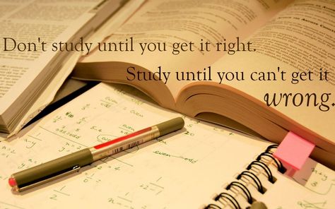 Don't study until you get it right... Planning School, Healthy School, Learning Tips, Study Techniques, College Study, College Prep, College Hacks, Study Skills, School Motivation