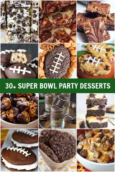 The gameday wouldn't be complete without these Super Bowl party dessert ideas. You can't have a party with just wings and sliders, balance out that lineup with these crowd-pleasing desserts. Super Bowl Cupcakes Ideas, Superbowl Sunday Desserts, Dessert Ideas For Super Bowl Party, Superbowl Party Sweets, Sweet Superbowl Treats, Gluten Free Super Bowl Dessert, Deserts For Superbowl, Super Bowl Sweets Desserts, Best Superbowl Desserts