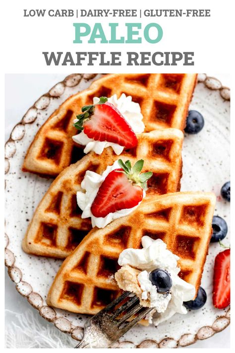 Crispy on the outside yet tender and fluffy on the inside, this paleo waffle recipe makes the best waffles! They have a similar texture to Belgian waffles, but are made without any dairy or refined grains. These delicious almond flour waffles will be your new go-to! Paleo Waffle Recipe, The Best Waffles, Almond Flour Waffles, Best Waffles, Best Waffle Recipe, Paleo Waffles, Low Carb Quiche, Oatmeal With Fruit, Savory Waffles