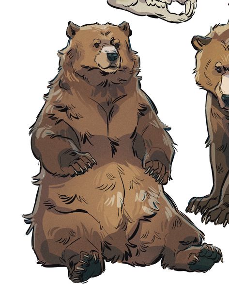 Bear Character Design, Bear Sketch, Brown Bears, Bear Drawing, Animal Doodles, 캐릭터 드로잉, Bear Art, Animal Sketches, Sketchbook Art Inspiration