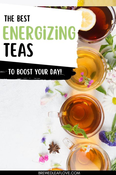 The best energizing tea to give your day a boost may already be in your cupboard! Find out which caffeinated and herbal teas can give you a quick energy boost. Best Tea For Energy, Tea For Energy And Focus, Herbal Tea For Energy, Cardomom Recipes, Tea For Energy, Energizing Tea, Best Teas For Health, Tea Mixes, Romantic Drinks