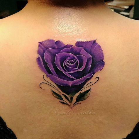 Cat Castro Tattoos 🌙 (@the_cccat) on Instagram: “💜 Beautiful flowers for beautiful women :) . . . #rose #rosetattoo #purplerose #heart #heartrose…” Heart Shaped Rose Tattoo, Best Cover Up Tattoos For Women, Cover Up Tattoo Designs For Women, Purple Rose Tattoo, Cover Ups Tattoo, Purple Heart Tattoos, Colorful Rose Tattoos, Rose Tattoo Cover Up, Tatuaje Cover Up