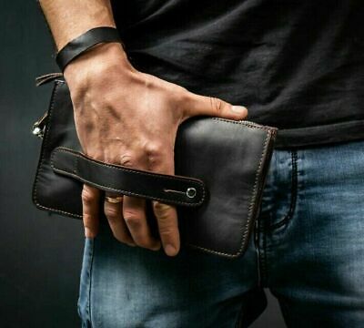 (eBay) Leather clutch bag for men in black, brown, dark brown color Men Clutch Bag, Man Clutch, Designer Clutch Bags, Man Purse, Bags Leather Handbags, Leather Clutch Bag, Brown Purses, Bags Aesthetic, Leather Clutch Bags