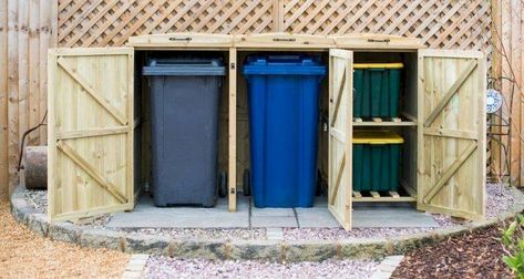 Garbage Enclosure, Bin Cupboard, Outdoor Garbage Storage, Trash Can Storage Outdoor, Bin Stores, Garbage Can Shed, Garbage Can Storage, Garbage Shed, Bin Shed