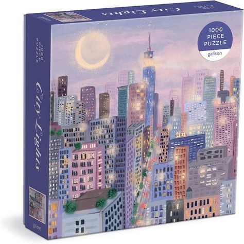 Galison 9780735371675 City Lights Jigsaw Puzzle, Multicoloured, 1000 Pieces : Galison: Amazon.co.uk: Toys & Games Joy Laforme, Hobby Ideas, Color Puzzle, John William Waterhouse, Box Toys, 1000 Piece Puzzle, Ny City, 500 Piece Puzzles, City Scene