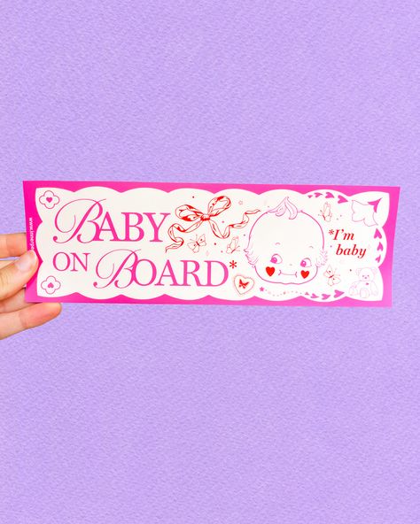 "I'm Baby" Bumper Sticker -  #Baby #Bumper #sticker Bumper Sticker Aesthetic, Funny Car Bumper Stickers, Big Little Sorority Shirts, Baby Bumper, Sticker Baby, Mom Car, Tshirt Fashion, Car Bumper Stickers, Reveal Ideas