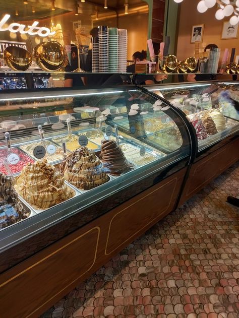 gelato in summer | ice cream shop | italian summer | eurosummer Italian Gelato, Gelato Shop Aesthetic, Italian Ice Cream Aesthetic, Italian Gelato Shop Aesthetic, Italian Gelato Shop, Italy Gelato Aesthetic, Gelato In Italy, Old Timey Ice Cream Shop, Candy Store Design