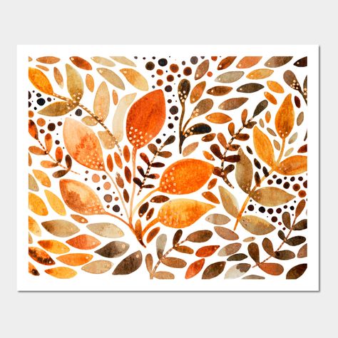 Watercolor Autumn Leaves, Autumn Leaves Art, Autumn Watercolor, Fall Watercolor, Watercolor Leaves, Painted Leaves, Watercolor Inspiration, Autumn Art, Leaf Art