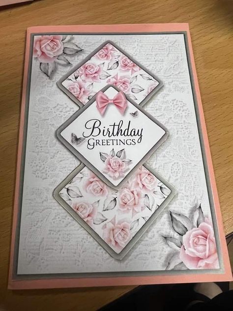 Handmade Feminine Birthday Cards, Female Birthday Cards Handmade Beautiful, Homemade Birthday Cards For Women, Cool Birthday Cards Diy, Birthday Cards For Women Handmade, Stampin Up Birthday Cards For Women, Womens Birthday Cards, Ladies Birthday Cards, Female Birthday Cards