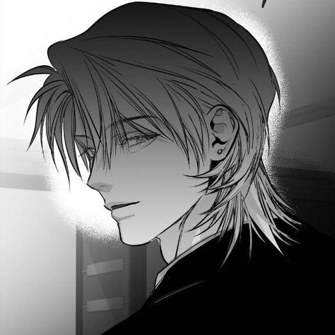 Anime Photo Profile Dark, Male Icon, Anime Boy Sketch, Animated Wallpapers For Mobile, Dark Anime Guys, Black And White Background, Cute Couple Cartoon, Boy Photography Poses, Anime Shadow