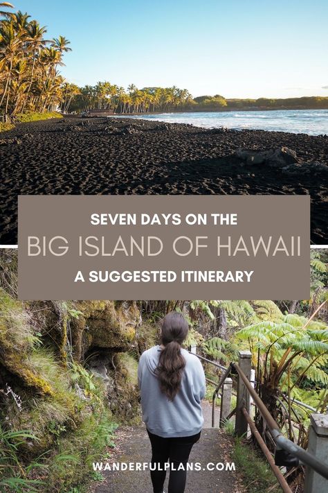 7-Day Big Island Itinerary: How to Spend a Week on the Big Island of Hawaii - Wanderful Plans Big Island Hawaii Itinerary, Big Island Itinerary, Big Island Travel, Hawaii The Big Island, Green Sand Beach, Hawaii Itinerary, Hawaii Christmas, Hawaii Big Island, Hawaii Photography