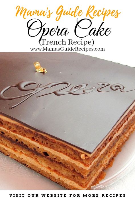 French Cake Recipe, Kalamay Recipe, Opera Cake Recipe, Strawberry Ring, Opera Cake, Cake Rack, French Cake, Flourless Cake, Elegant Desserts