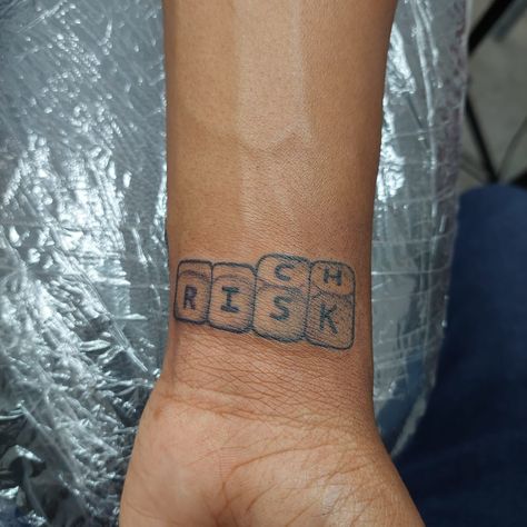 Risk Reward Tattoo, Risk Rich Tattoo, No Risk No Reward Tattoo, Risk Tattoo, Hand Tattoo Designs, Story Tattoo, Brother Sister Tattoo, Hand Tats, Risk Reward