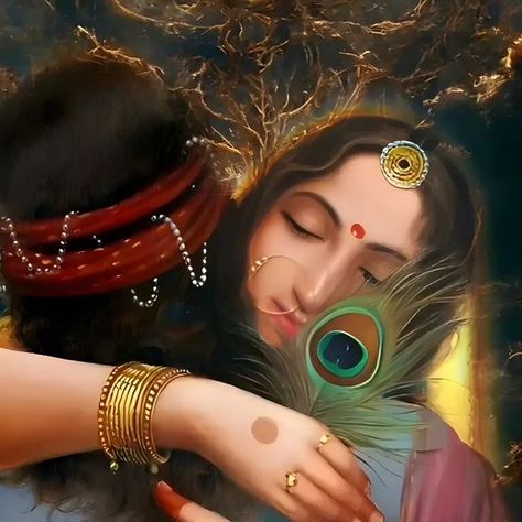 Krishna Modern Art, Radha Krishna Modern Art, Divine Couple, Krishna Gif, Radhe Krishna Wallpapers, Ram Ji, Kundalini Awakening, Shri Radhe, Radhe Shyam