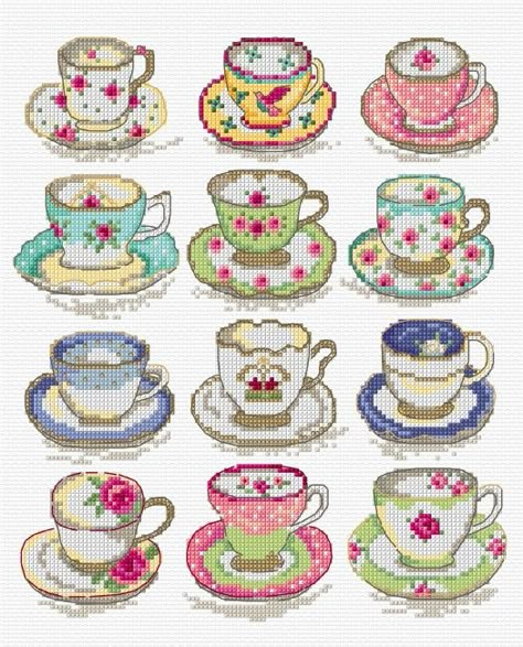 cross stitch Lesley Teare, Flower Cross Stitch Pattern, Flower Cross Stitch, Patterns Flowers, Floral Cross Stitch Pattern, Stitch Collection, Cross Stitch Kitchen, Cross Stitch Collection, Flower Cross