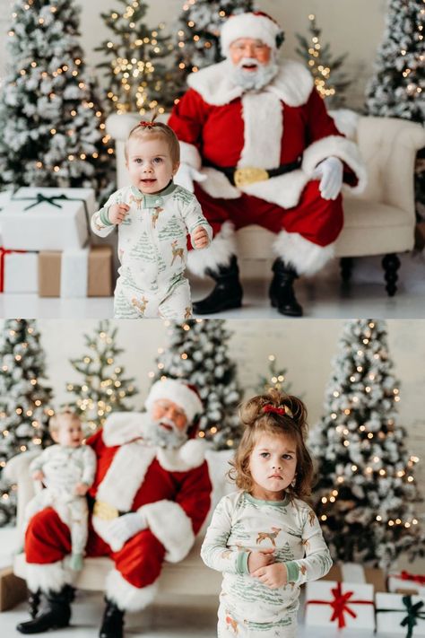 Santa Mini Session, Santa Claus Photos, New Year Photoshoot, Mini Photo Shoot, Santa Mini, Mini Photo Sessions, Holiday Mini Session, Santa Photos, Christmas Jammies