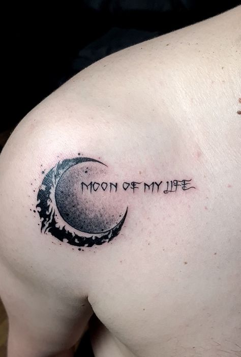 Moon Hand Tattoos For Guys, Men Moon Tattoo Design, Manly Moon Tattoo, Half Moon Tattoo Men, Moon Tattoo Designs For Men Ideas, Small Moon Tattoo Men, Moon Of My Life Tattoo, Moon Tatoos Men, Masculine Moon Tattoo