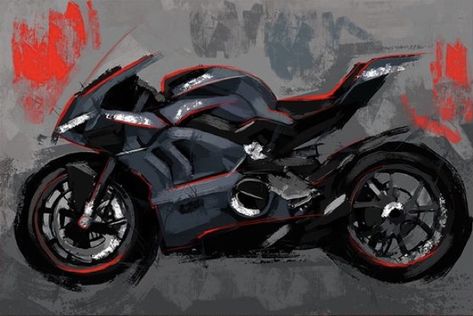 Motorcycle Painting Acrylic, Motorbike Painting, Cycle Painting, Nike Poster, Motorbike Art, Motos Yamaha, Bike Drawing, Motorcycle Painting, Paintings Ideas