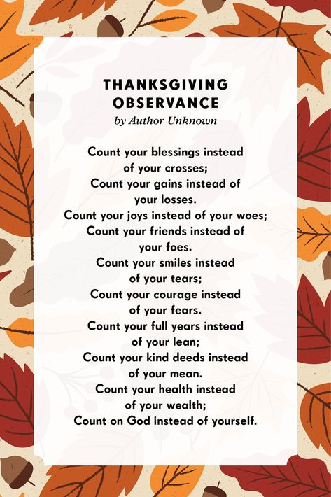 Author Unknowncountryliving Thankful Poems, Thanksgiving Prayers For Family, Thanksgiving Meme, Thank You Poems, Thanksgiving Poems, Thanksgiving Prayer, Thanksgiving Blessings, Thankful For Friends, Thanksgiving Art