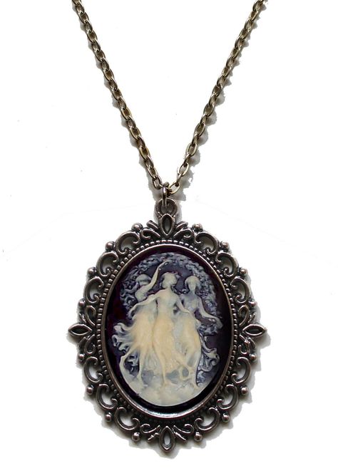 PRICES MAY VARY. Black and Cream Three Muses Art Cameo Decorative High Quality Pewter Pendant is 2 1/8" High Cameo is 1 5/8" High 25" Silver Filled Chain Has Fine Quality Lobster Claw Back Closure Made in U.S.A. Victorian Jewelry Necklace, Kraken Art, Steampunk Octopus, Steampunk Pendant, Chain Letter, Gothic Pendant, Romantic Goth, Pewter Pendant, Cameo Jewelry