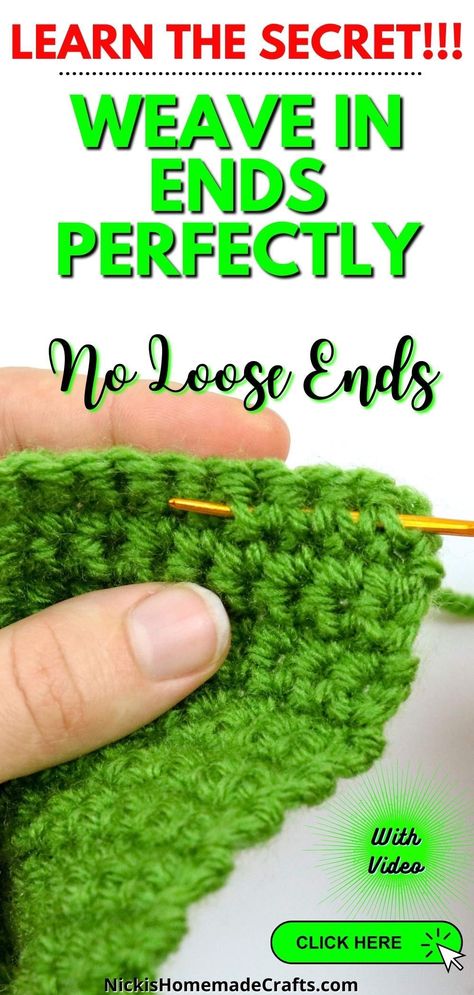 How To Weave Crochet Ends, Tying Off Crochet Ends, How To Fix Uneven Crochet Edges, How To Finish Crochet Ends, How To Tie Off Crochet End, How To Weave In Ends Crochet, How To Sew Crochet Pieces Together, First Crochet Project For Beginners, Crochet Ends