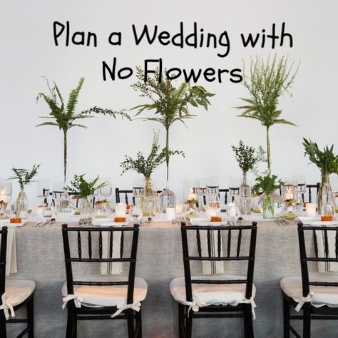 How to Plan a Wedding with Absolutely No Flowers | Martha Stewart Weddings - Yes, you read that right! Brides are embracing completely flowerless weddings. Flowerless Wedding, Tall Wedding Centerpieces, Jewel Tone Wedding, Wedding Floral Centerpieces, Reception Centerpieces, Tall Centerpieces, Brooklyn Wedding, Martha Stewart Weddings, Wedding Forward