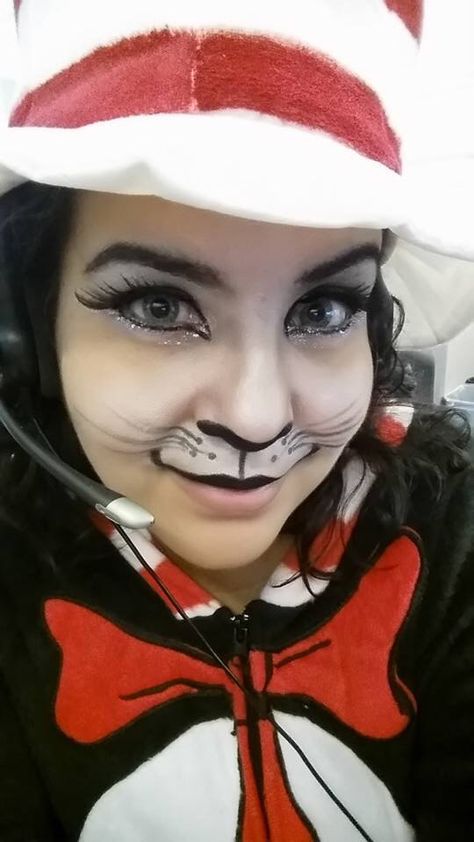 Cat In The Hat Makeup and Costume   HTTPS://m.facebook.com/profile.php?id=313110368889533 Cat And The Hat Makeup, Cat In Hat Makeup, Cat In The Hat Makeup Woman, Seussical Makeup, Cat In The Hat Makeup, Cat In The Hat Costume Women's, Suessical The Musical Makeup, Cat In The Hat Costume, Seussical Jr Costumes