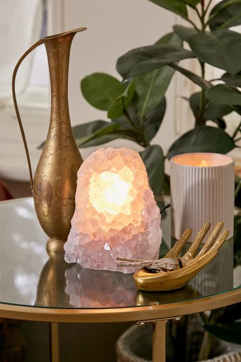 Crystal Table Lamp, Salon Suites, Crystal Table, Best Meditation, Himalayan Salt Lamp, Crystal Box, Crystal Table Lamps, Salt Lamp, Home Decor Sale