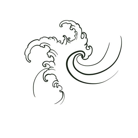 Japanese Waves Tattoo, Japanese Wave Tattoos, Traditional Japanese Tattoo Designs, Leaves Tattoo, Wave Drawing, Wave Tattoo, Fire Tattoo, Japanese Tattoos, Human Anatomy Drawing