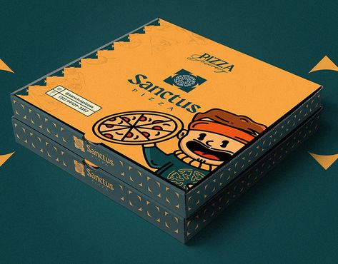 pizza Pizza Box Design, Creative Pizza, Menu Design Inspiration, Unique Pizza, Pizza Branding, Bakery Shop Design, Spices Packaging, Pizza Design, Cafe Branding