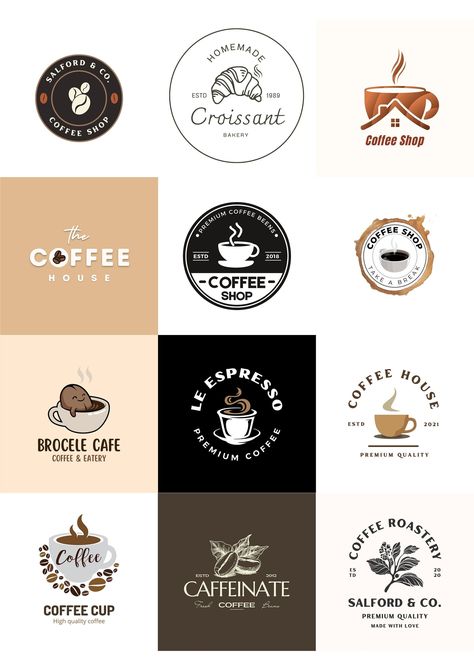 Logo Design Inspo Coffee Company Logo Ideas, Coffe Logos Ideas, Cafe Names Ideas Logo, Horse Trailer Coffee Shop, Coffee Shop Branding Design, Coffee Shop Logo Design Ideas, Coffee Shop Names Ideas, Logo Coffee Design, Coffee Logo Design Ideas