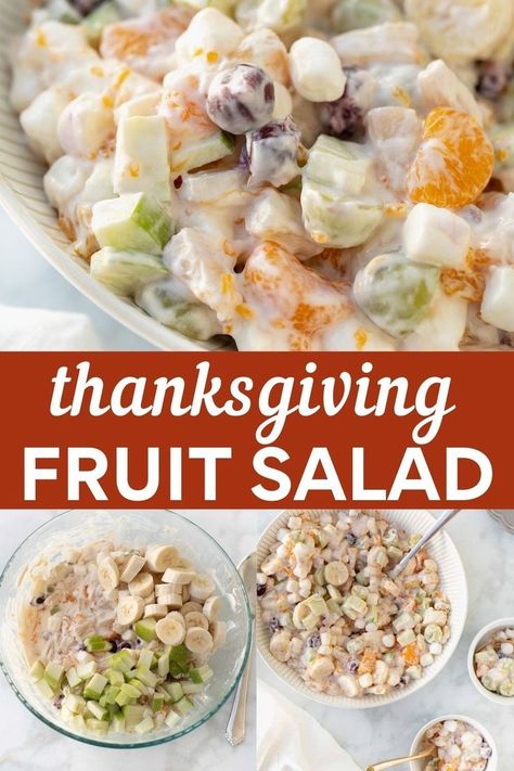 Images of a bowl of fruit salad Thanksgiving Fruit Salad, Christmas Fruit Salad, Side Dish For Thanksgiving, Thanksgiving Fruit, Thanksgiving Salad Recipes, Gluten Free Recipes Side Dishes, Creamy Fruit Salads, Thanksgiving Salad, Best Thanksgiving Side Dishes