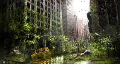 Apocalypse Landscape, Post Apocalyptic City, Dystopian Art, Apocalypse World, Apocalypse Aesthetic, Post Apo, Post Apocalyptic Art, Apocalypse Art, Apocalypse Survival