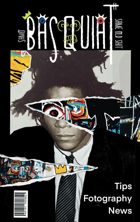 Editorial Artístico Inspirado en Basquiat | Behance :: Behance Basquiat Graphic Design, Collage With Illustration, Fashion Festival Poster, Poster Elements Graphic Design, Zine Design Ideas Inspiration, Punk Magazine Cover, Comic Book Graphic Design, Illustrated Poster Design, Street Poster Design