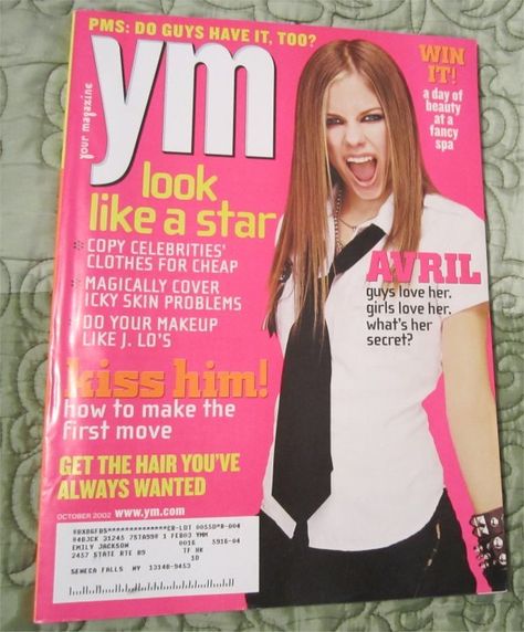 YM Magazine October 2002 (Avril Lavigne) Punk $4.00 Avril Lavigne Magazine, Ym Magazine, 2000s Memories, Emily Jackson, Teen Magazines, The Best Damn Thing, Teen Magazine, Cool Magazine, Magazine Issue