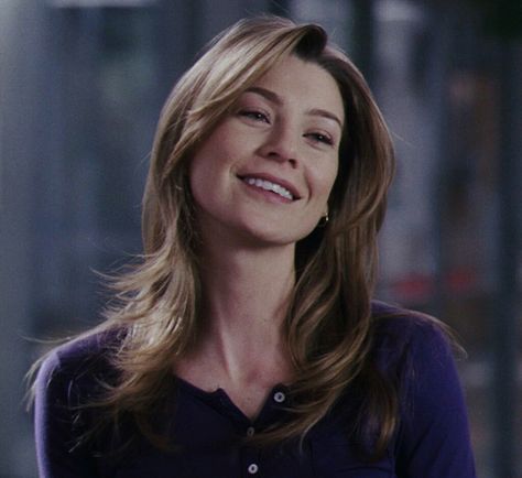 Meredith Grey, Long Hair, A Woman, Purple, Grey, Twitter, Hair