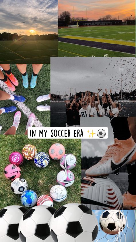 In my soccer era ⚽️✨ In My Soccer Era, Preppy Soccer Wallpaper, Aesthetic Soccer Wallpaper, Soccer Aesthetic Wallpaper, Soccer Collage, Preppy Soccer, Soccer Player Workout, Aesthetic Soccer, Pink Soccer Cleats