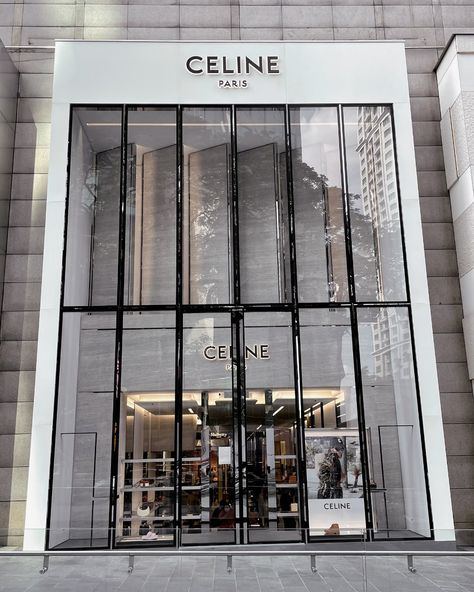 Celine Window Display, Celine Showroom, Luxury Store Facade, Pavilion Malaysia, Store Facade Design, Flagship Store Design, Celine Store, Skincare Food, Luxury Brands Shopping