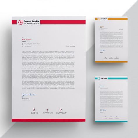 Elegant letterhead template Premium Vector Free Letterhead Template Word, Elegant Letterhead, Letterhead Design Inspiration, Corporate Layout, Concept Paper, Free Letterhead Templates, Company Letterhead Template, Company Card, 보고서 디자인