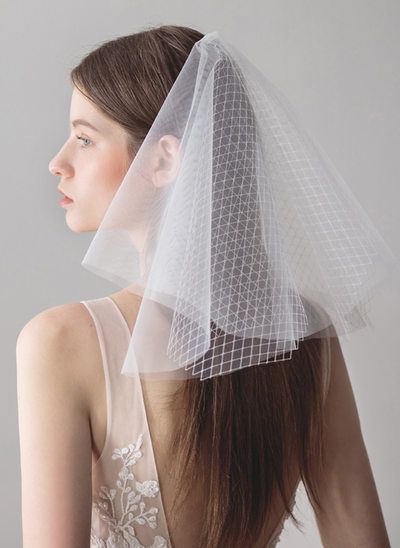 Shoulder Length Veil, Short Veils Bridal, Simple Wedding Veil, Ivory Bridal Veil, Wedding Veils Short, Ivory Wedding Veils, Veil Length, Short Veil, Blusher Veil